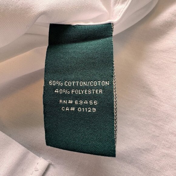 Ralph Lauren Cotton Blend Long Sleeve Button Down Shirt White - Picture 6 of 8